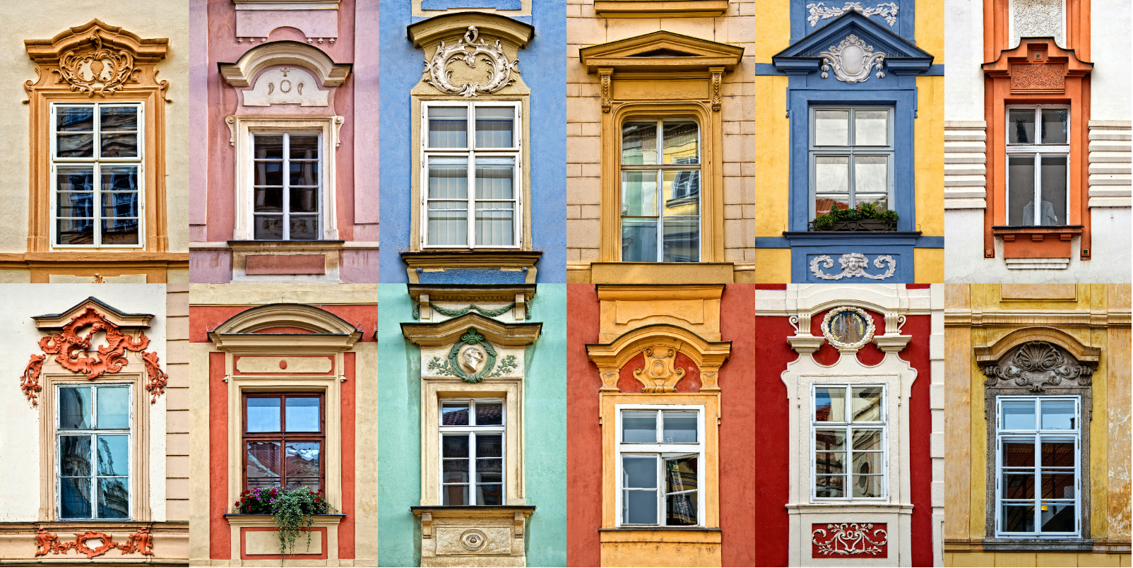 Façades colorés de Prague