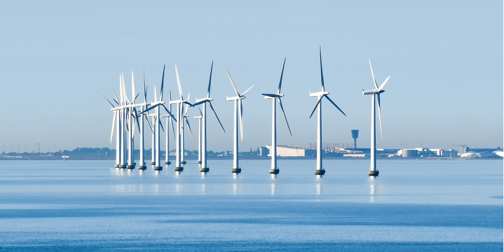 Eoliennes sur la côte de Copenhague