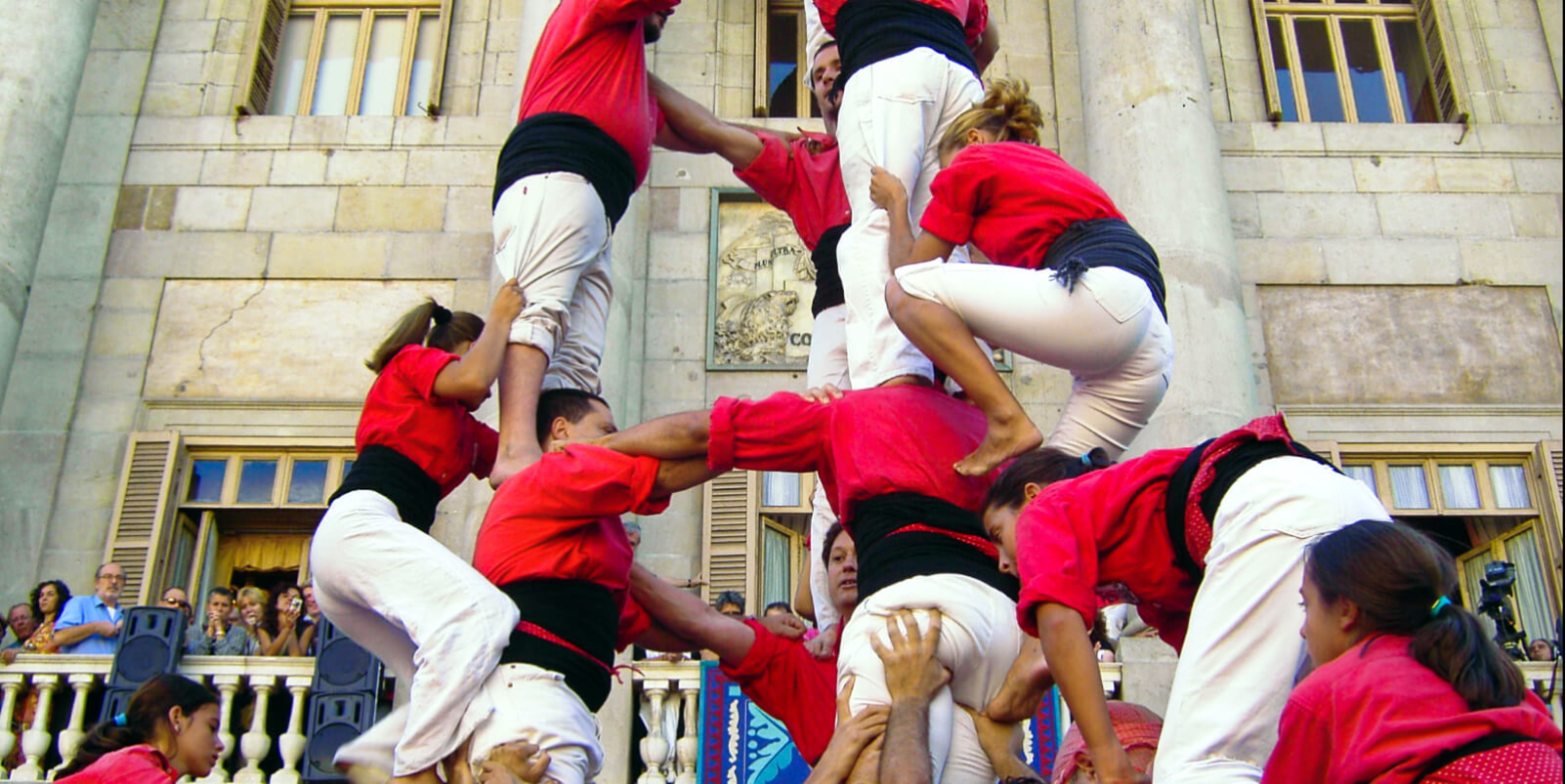 Castellers à la place Sant Jaume, Barcelone