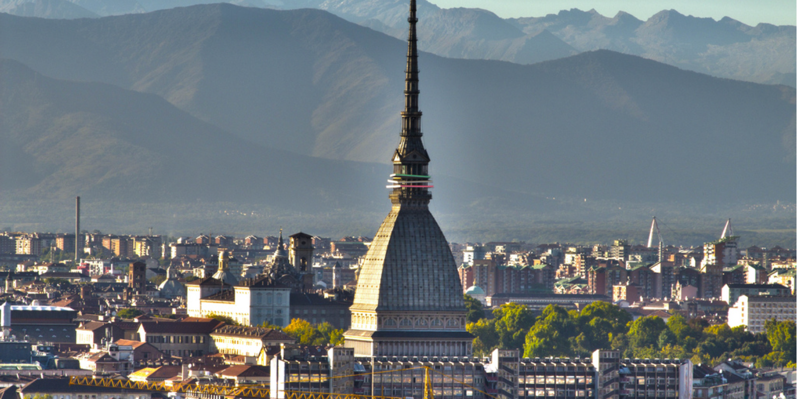 Torino and Mole Antonelliana from Villa della Regina