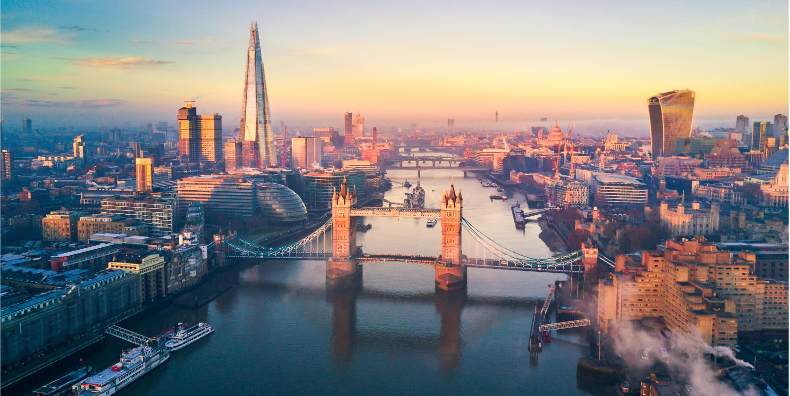 Vue de Londres et Tower Bridge
