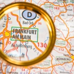 Francfort sur le Main sur une carte