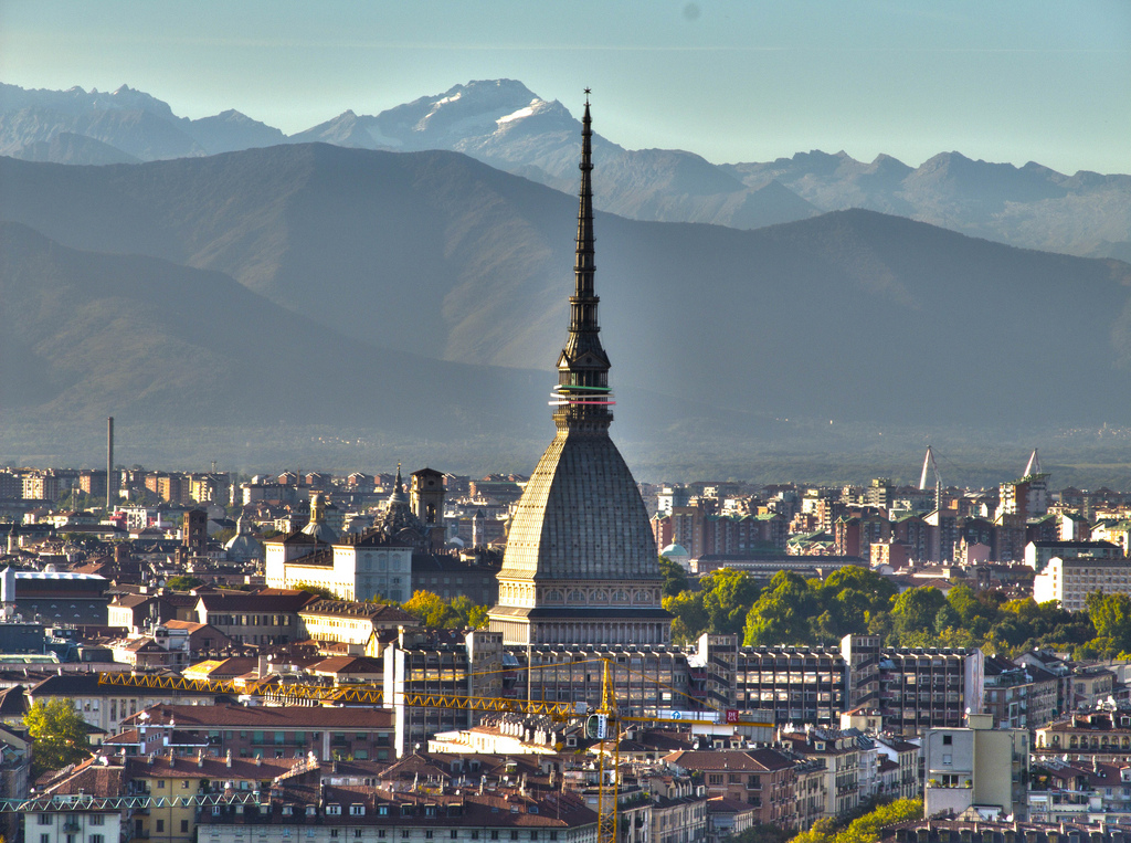 Torino and Mole Antonelliana from Villa della Regina