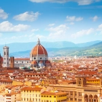 Vue panoramique de Florence et Santa Maria