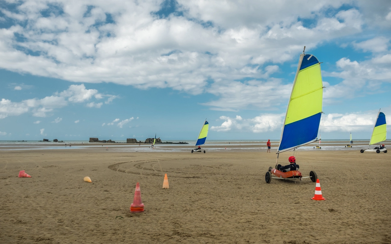 Char à voile à Asnelles